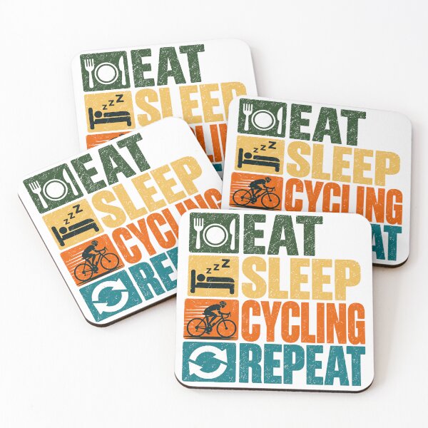 Item preview, Eat Sleep Cycling Repeat Bicycle Rider Cyclist Biking Fan designed and sold by NeedForParks.