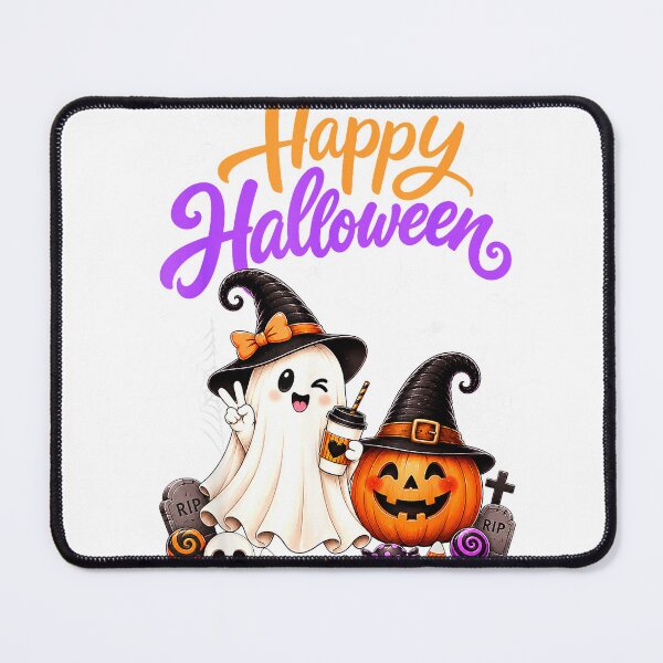 Item preview, Happy Halloween Cute Ghost Pumpkin Spooky Men Women Kids T-Shirt designed and sold by elachhabdesign.
