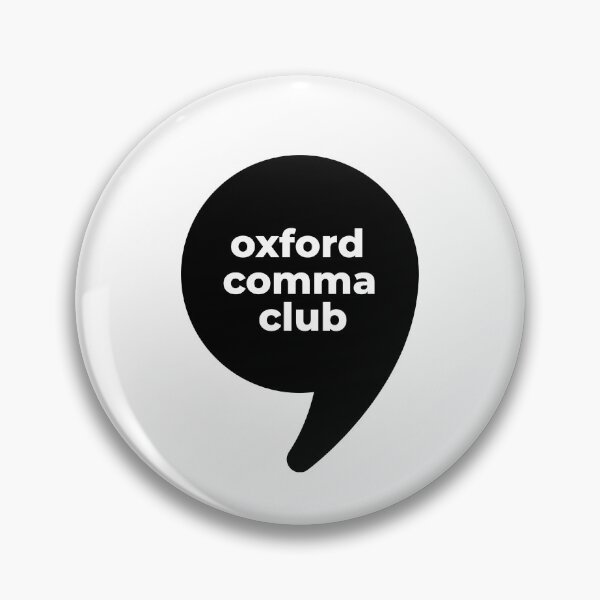 Item preview, Oxford Comma Club | Enthusiast designed and sold by The Turquoise Brush.
