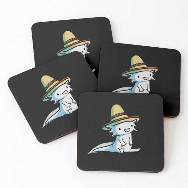 Item preview, Cute Axolotl Wearing Sombrero Hat designed and sold by Aniverlia.