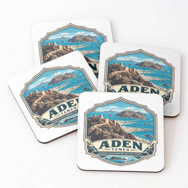 Item preview, Aden Yemen Harbour Blue Around Volcanic Stone Travel Destination City designed and sold by Star3NowForMe.