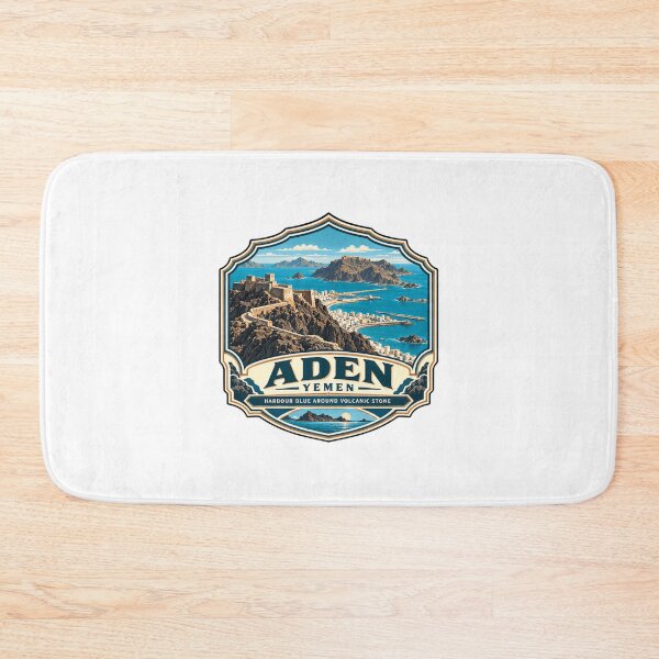Item preview, Aden Yemen Harbour Blue Around Volcanic Stone Travel Destination City designed and sold by Star3NowForMe.
