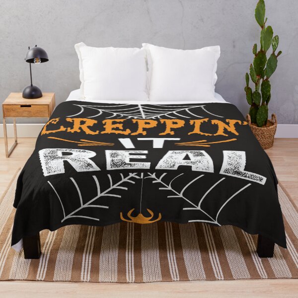 Item preview, Creepin’ It Real Halloween Spider Web T-Shirt designed and sold by Mdjahirulsk.