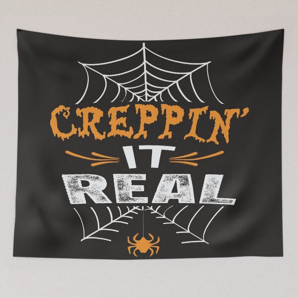 Item preview, Creepin’ It Real Halloween Spider Web T-Shirt designed and sold by Mdjahirulsk.
