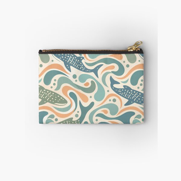 Item preview, Retro Whale Shark Waves Seamless Pattern designed and sold by Skyrocketz.
