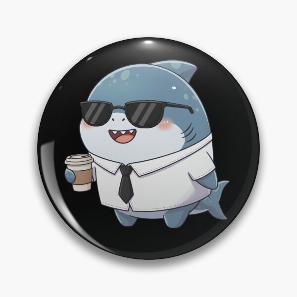 Item preview, Cute Office Worker Shark Coffee designed and sold by Nature's Chibis.