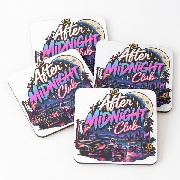 Item preview, After Midnight Club – Neon Retro Muscle Car Night Drive designed and sold by Genzfirevibes.
