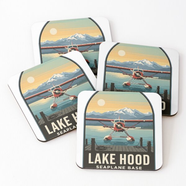 Item preview, Lake Hood Seaplane Base Sticker - Anchorage Alaska Floatplane Vintage Badge designed and sold by DetourDgn.