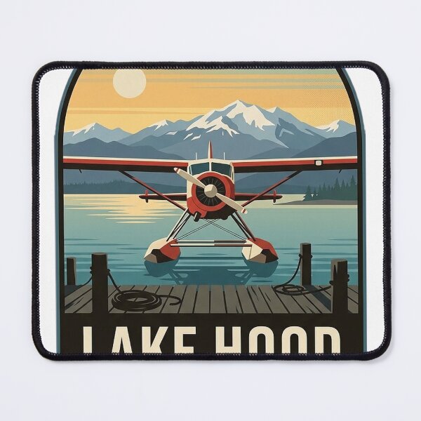 Item preview, Lake Hood Seaplane Base Sticker - Anchorage Alaska Floatplane Vintage Badge designed and sold by DetourDgn.