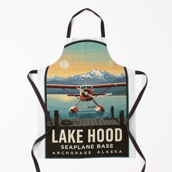 Item preview, Lake Hood Seaplane Base Sticker - Anchorage Alaska Floatplane Vintage Badge designed and sold by DetourDgn.