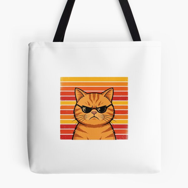 Item preview, Grumpy Cat Retro Sunset Shirt — Funny Vintage 70s Cat Tee designed and sold by Stoic-Supply-Co.