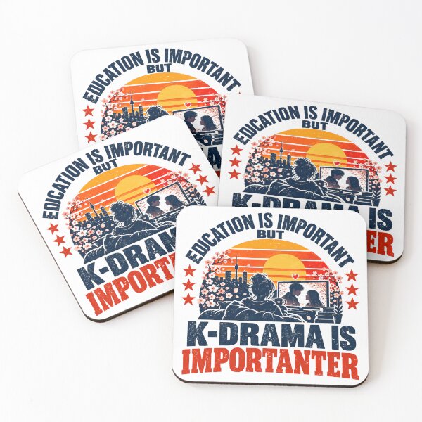 Item preview, Education Is Important But K-Drama Is Importanter Korean Drama Fan Humor designed and sold by NeedForParks.
