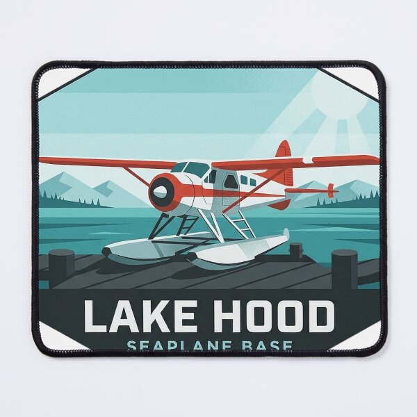 Item preview, Lake Hood Seaplane Base Geometric Sticker - Anchorage Alaska Bush Plane designed and sold by DetourDgn.