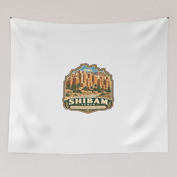 Item preview, Shibam Yemen Earthen Towers Above The Wadi Historic City Travel Landmark designed and sold by Simsimah26Parks.