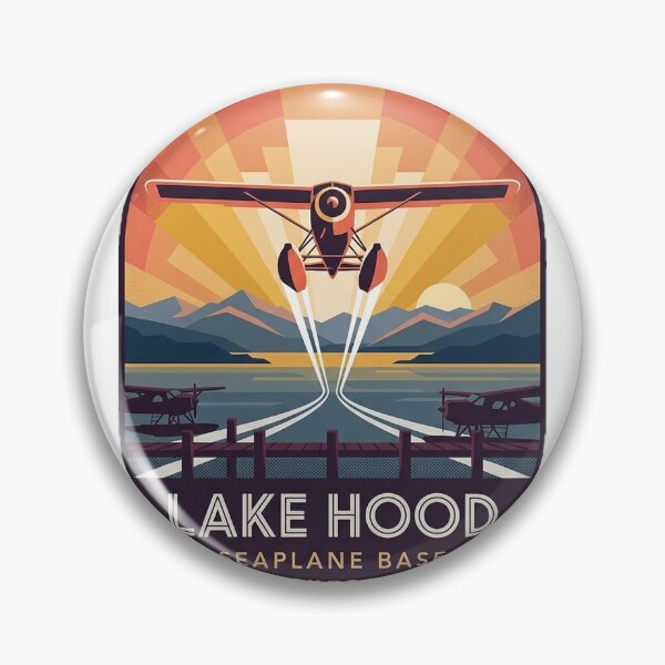Item preview, Lake Hood Floatplane Takeoff Sticker - Anchorage Alaska Seaplane Base Sunset designed and sold by DetourDgn.