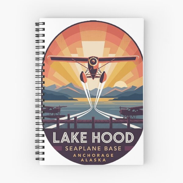 Item preview, Lake Hood Floatplane Takeoff Sticker - Anchorage Alaska Seaplane Base Sunset designed and sold by DetourDgn.