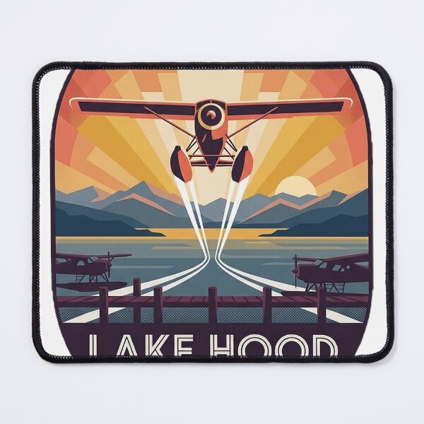 Item preview, Lake Hood Floatplane Takeoff Sticker - Anchorage Alaska Seaplane Base Sunset designed and sold by DetourDgn.