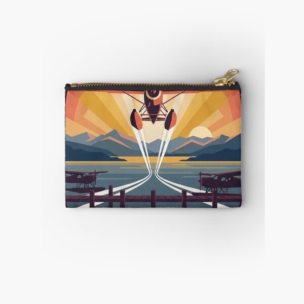 Item preview, Lake Hood Floatplane Takeoff Sticker - Anchorage Alaska Seaplane Base Sunset designed and sold by DetourDgn.