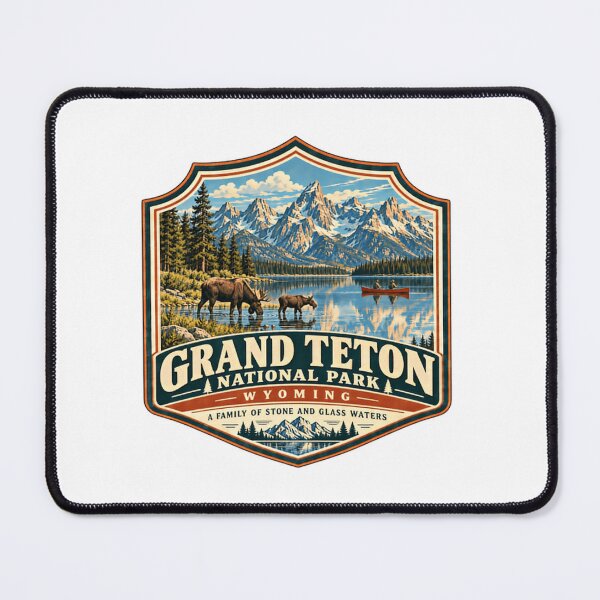 Item preview, Grand Teton National Park Wyoming A Family Of Stone And Glass Waters Mountain Lake Wildlife Travel Souvenir designed and sold by Simsimah26Parks.
