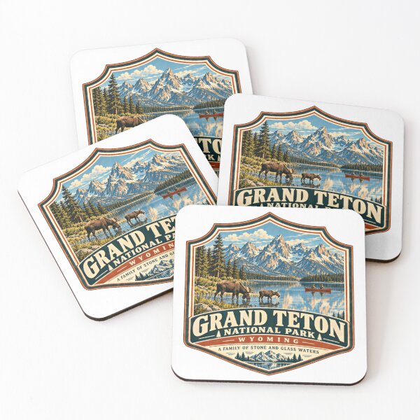 Item preview, Grand Teton National Park Wyoming A Family Of Stone And Glass Waters Mountain Lake Wildlife Travel Souvenir designed and sold by Simsimah26Parks.