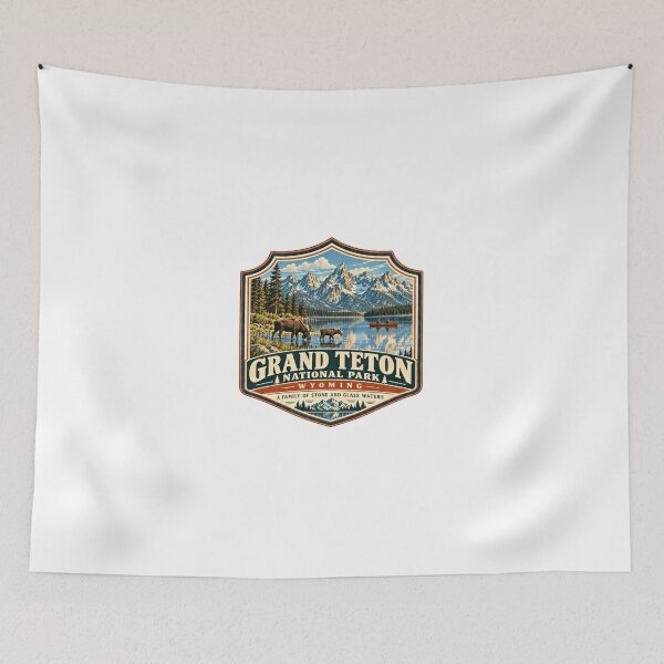 Item preview, Grand Teton National Park Wyoming A Family Of Stone And Glass Waters Mountain Lake Wildlife Travel Souvenir designed and sold by Simsimah26Parks.