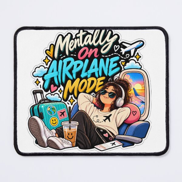 Item preview, Mentally On Airplane Mode – Travel Vacation Aesthetic designed and sold by Genzfirevibes.