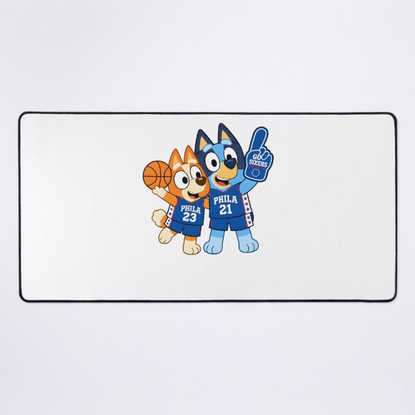 Item preview, Bluey & Bingo 76ers Basketball designed and sold by Kleinpixel.