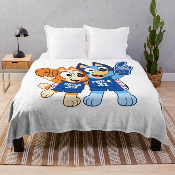 Item preview, Bluey & Bingo 76ers Basketball designed and sold by Kleinpixel.