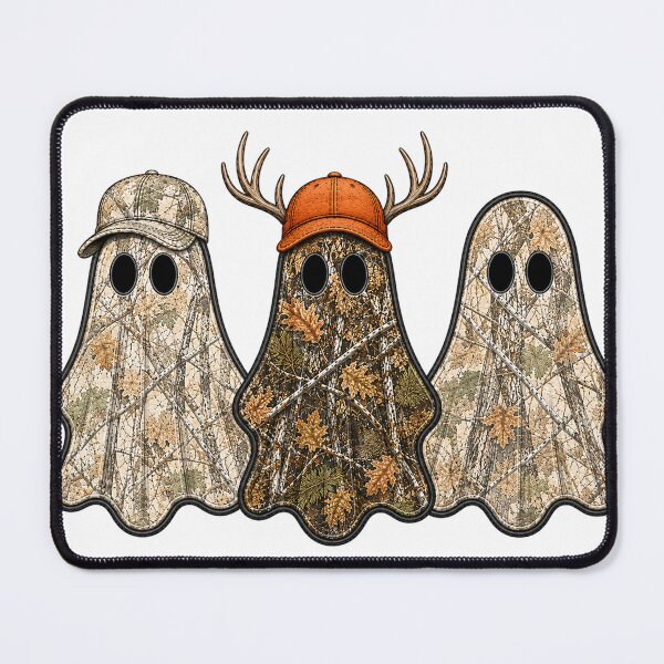 Item preview, Men's Camo Ghost Hunting Halloween Spooky Woodland Design Performance T-Shirt designed and sold by Stickerbynp1.