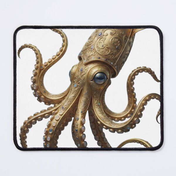 Item preview, Golden Octopus Wall Art – Luxury Ocean Creature Fantasy Marine Illustration designed and sold by ZyxDes.