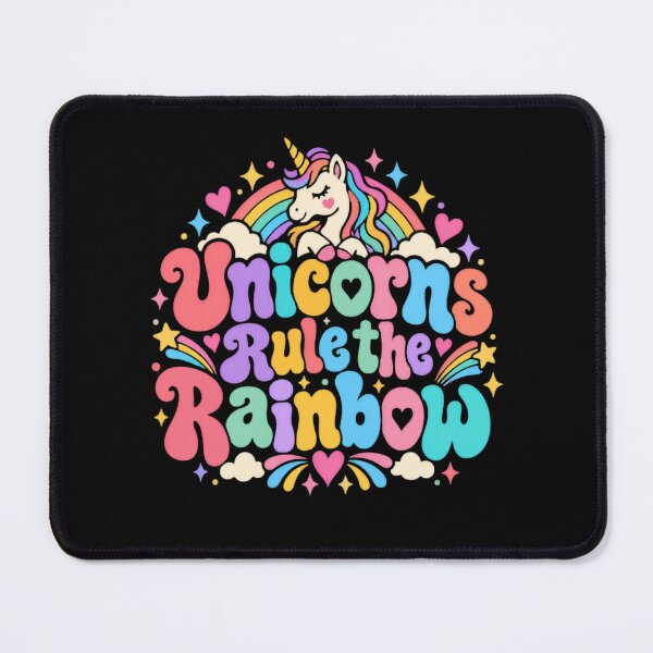 Item preview, Unicorns Rule The Rainbow Magical Girls Kids Fantasy designed and sold by JonesFlora2025.