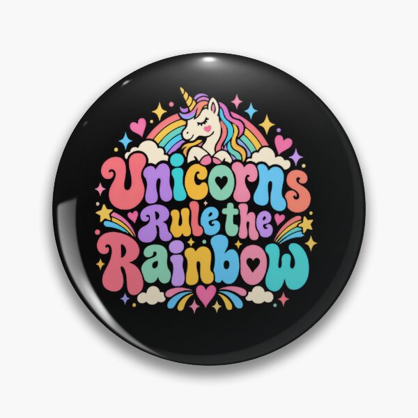 Item preview, Unicorns Rule The Rainbow Magical Girls Kids Fantasy designed and sold by JonesFlora2025.