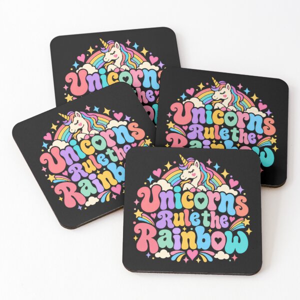 Item preview, Unicorns Rule The Rainbow Magical Girls Kids Fantasy designed and sold by JonesFlora2025.