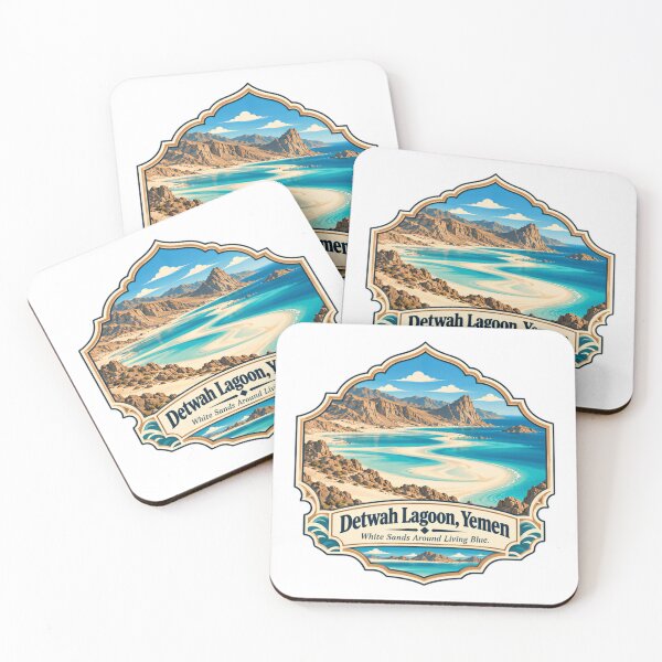 Item preview, Detwah Lagoon Yemen White Sands Around Living Blue Traveler Destination designed and sold by Star3NowForMe.