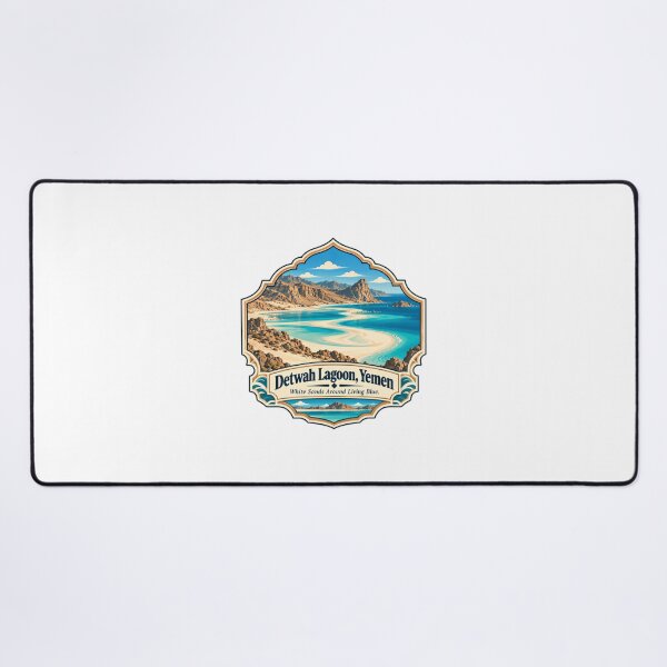 Item preview, Detwah Lagoon Yemen White Sands Around Living Blue Traveler Destination designed and sold by Star3NowForMe.