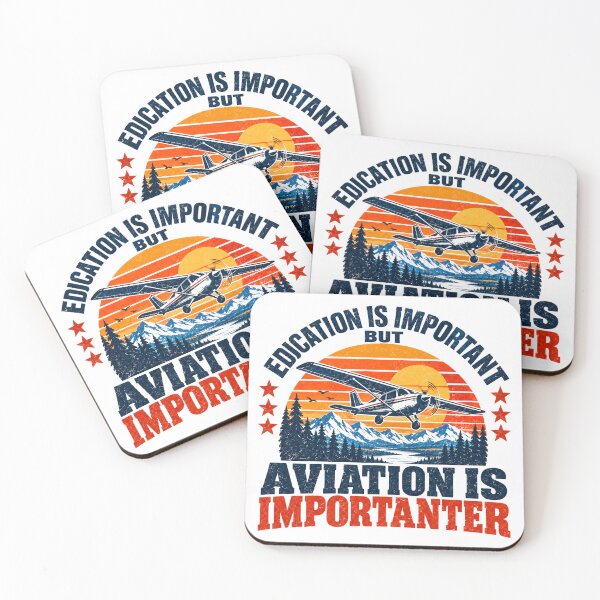 Item preview, Edication Is Important But Aviation Is Importanter Pilot Flying Aviation Enthusiast designed and sold by NeedForParks.