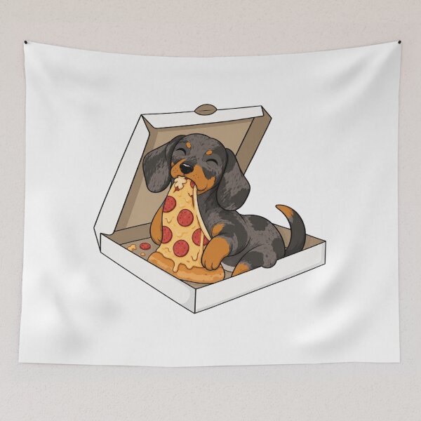 Item preview, Pizza Loving Dachshund designed and sold by wingoo22.