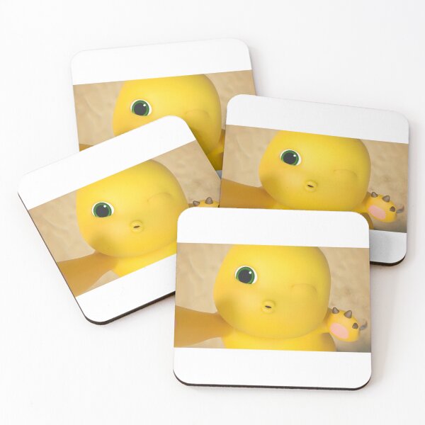 Item preview, Dino Yellow Kiss - Kawaii Wink and Lots of Love designed and sold by conamor-bymel.