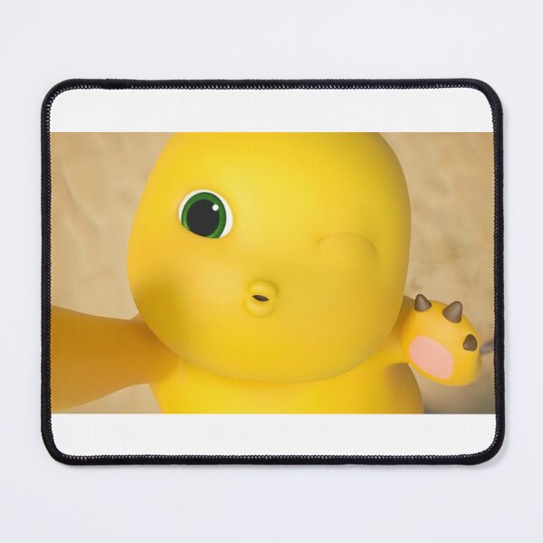 Item preview, Dino Yellow Kiss - Kawaii Wink and Lots of Love designed and sold by conamor-bymel.