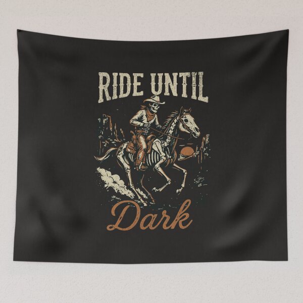 Item preview, Ride Until Dark Skeleton Cowboy designed and sold by AwesomeBeyondLimits.