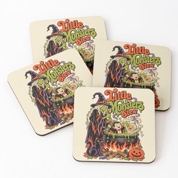 Item preview, Little Monsters Stew Retro Halloween Witch designed and sold by Moo7shop.