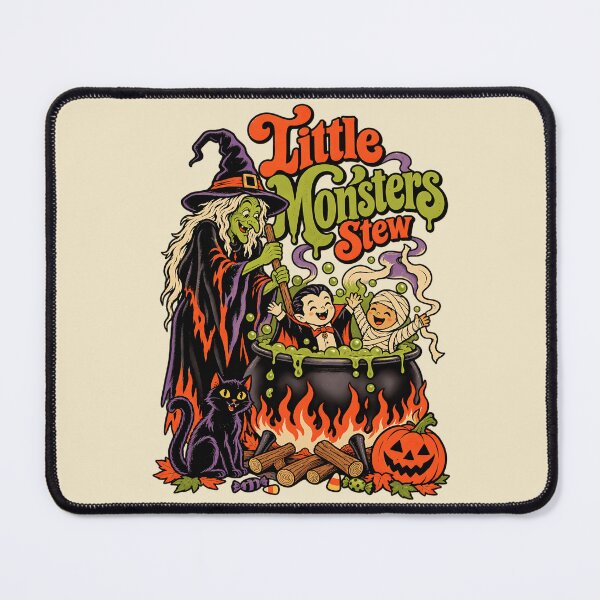 Item preview, Little Monsters Stew Retro Halloween Witch designed and sold by Moo7shop.