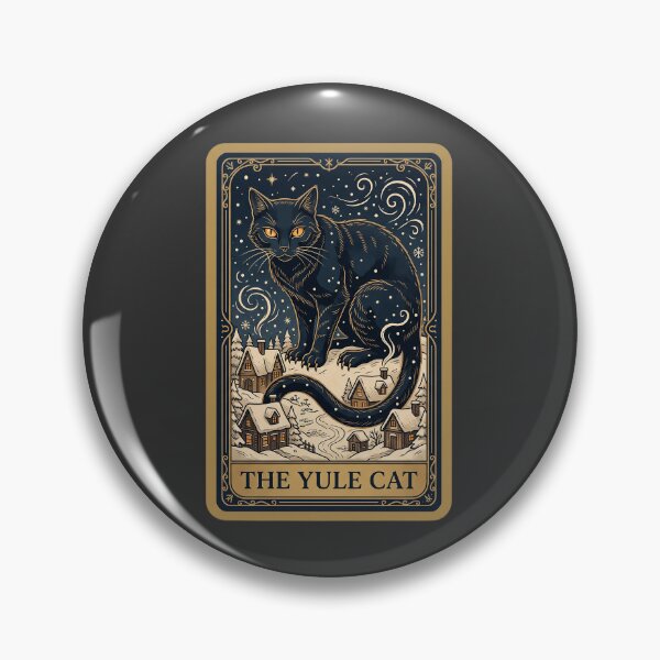 Item preview, Yule Cat Tarot Card — Icelandic Folklore Art designed and sold by TheCalmEdit.