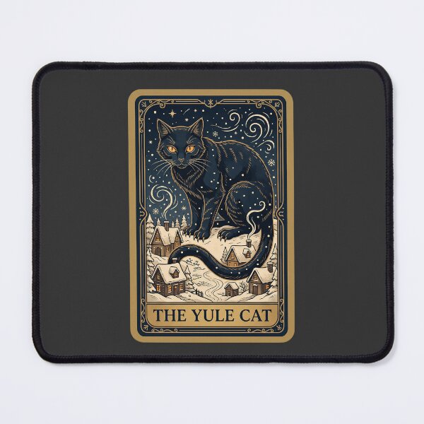 Item preview, Yule Cat Tarot Card — Icelandic Folklore Art designed and sold by TheCalmEdit.