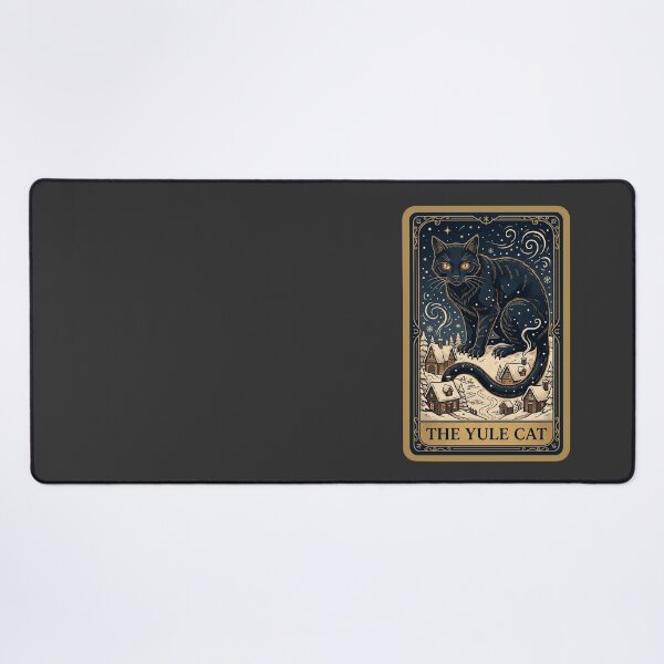 Item preview, Yule Cat Tarot Card — Icelandic Folklore Art designed and sold by TheCalmEdit.
