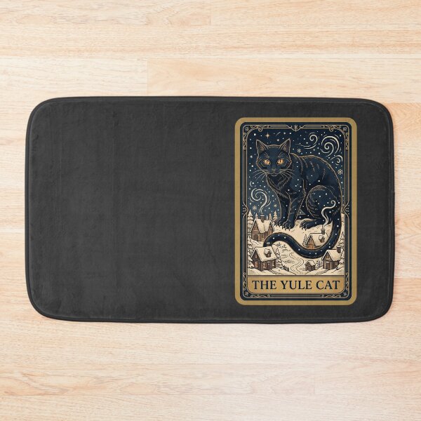Item preview, Yule Cat Tarot Card — Icelandic Folklore Art designed and sold by TheCalmEdit.