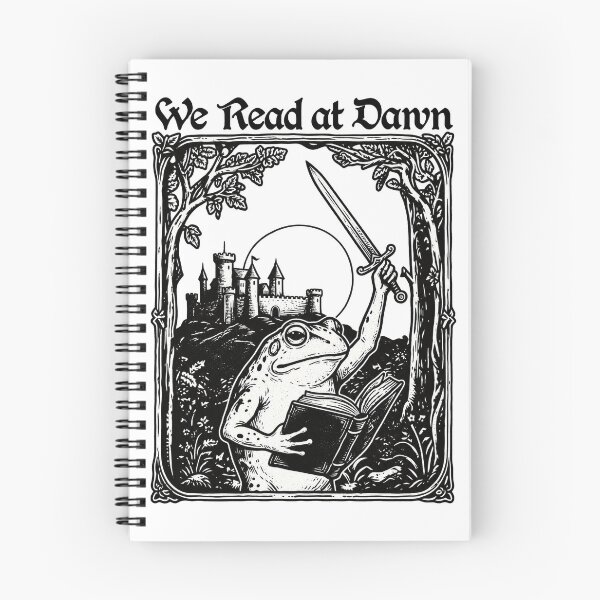 Item preview, We read at dawn Bookish Funny Frog designed and sold by KelsterRandom.