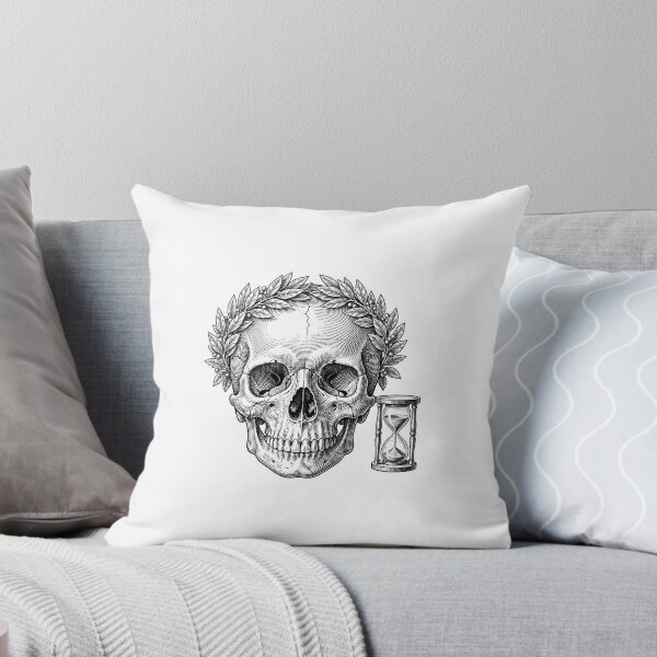 Item preview, Memento Mori Skull Shirt — Stoic Laurel Skull Engraving Tee designed and sold by Stoic-Supply-Co.