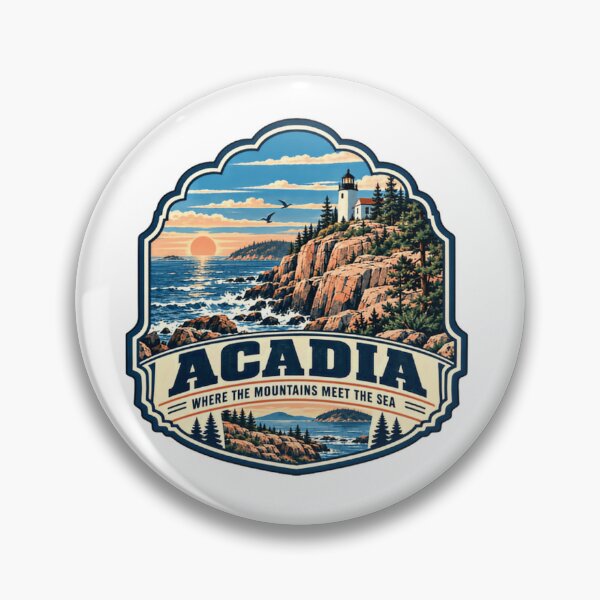 Item preview, Acadia Where The Mountains Meet The Sea Maine National Park Traveler designed and sold by Simsimah26Parks.