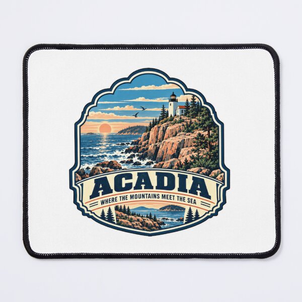 Item preview, Acadia Where The Mountains Meet The Sea Maine National Park Traveler designed and sold by Simsimah26Parks.